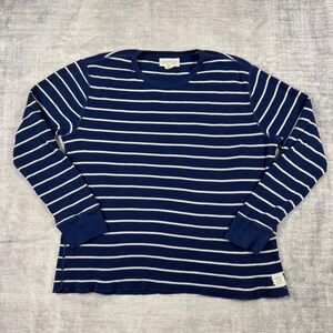 Denim & Supply Ralph Lauren Shirt Mens Large Blue Striped Waffle Knit Y2K Preppy